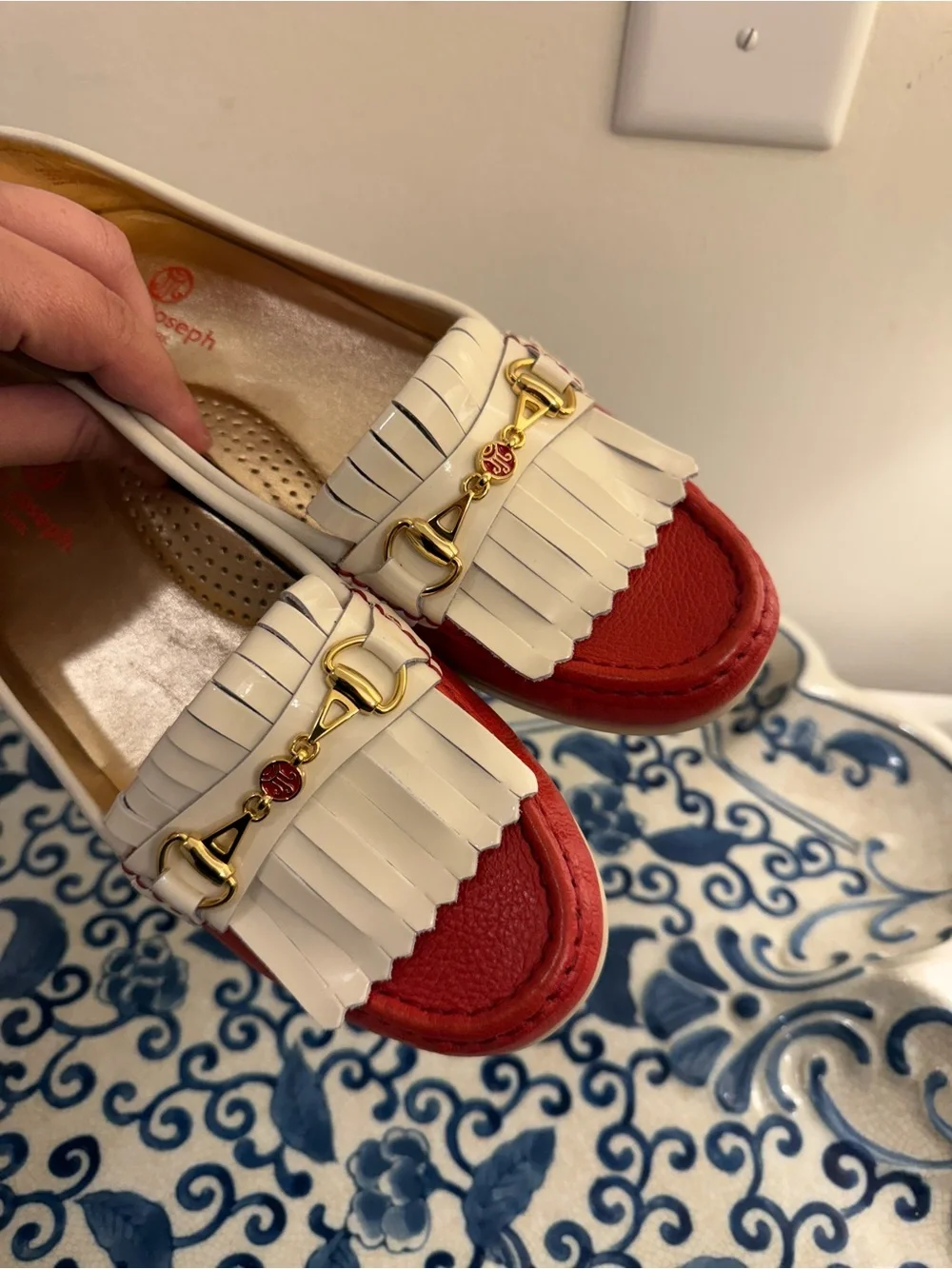 Marc Joseph New York Red Golf Loafers size 9